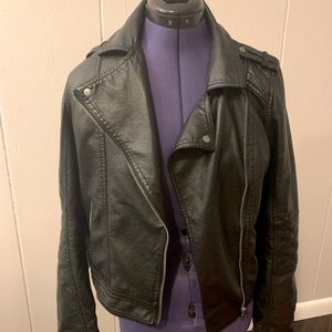 Arizona Jeans Black Faux Leather Moro Jacket